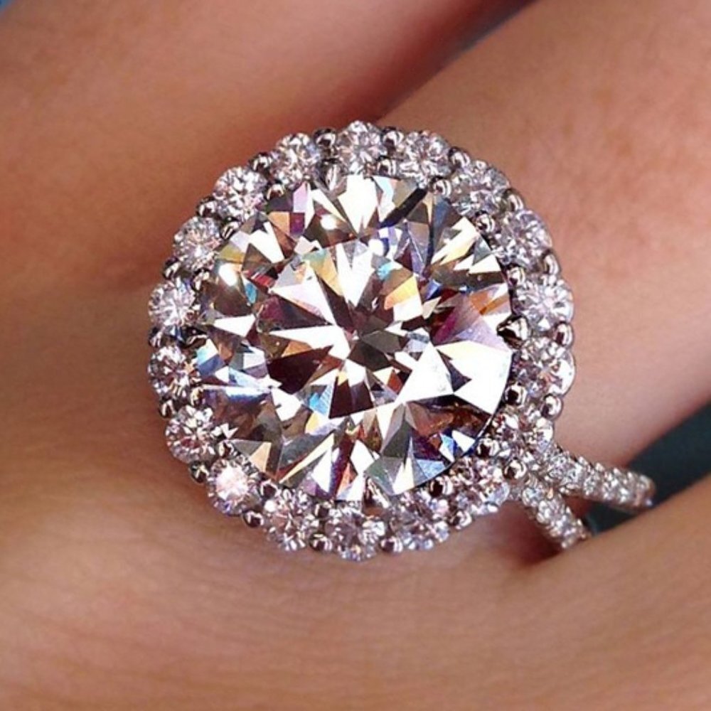 Thin Cross Anillos Woman Pure Big Round Rings For Woman, HA4075-6